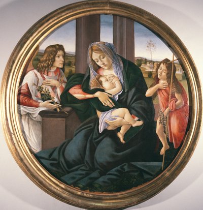 Madonna and Child with St. John the Baptist and an Angel by Sandro Botticelli